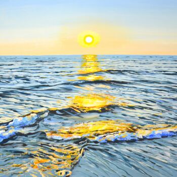 Painting titled "Sunlight 35." by Iryna Kastsova, Original Artwork, Acrylic Mounted on Wood Stretcher frame