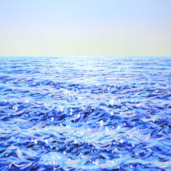 제목이 "Sky. Ocean. Light ."인 미술작품 Iryna Kastsova로, 원작, 아크릴 나무 들것 프레임에 장착됨