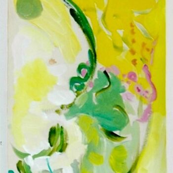 Картина под названием "Le printemps" - Isa B., Подлинное произведение искусства, Акрил Установлен на Деревянная рама для нос…