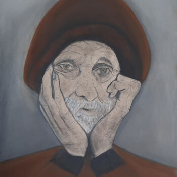 Peinture intitulée "Le vieil homme" par Isa-Isarielle, Œuvre d'art originale, Pastel