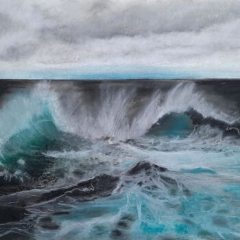 Peinture intitulée "La tempête" par Isa-Isarielle, Œuvre d'art originale, Pastel
