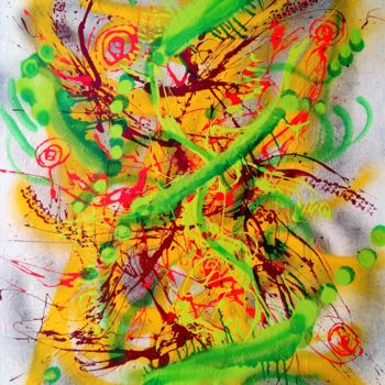 Painting titled "N° 180 Instant prés…" by Isa-L, Original Artwork, Acrylic Mounted on Wood Stretcher frame