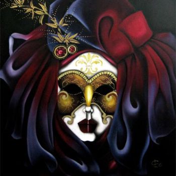 Peinture intitulée "Mask" par Isa, Œuvre d'art originale