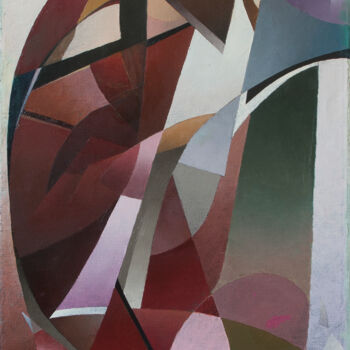 Картина под названием "Japanise Sute" - Isaac Feldman, Подлинное произведение искусства, Масло Установлен на Деревянная рама…