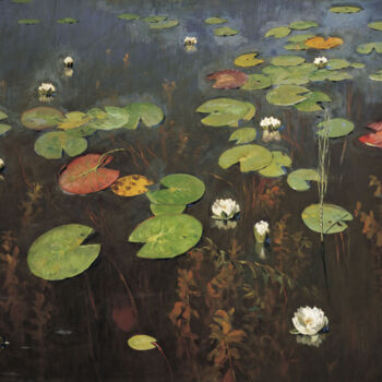 Painting titled "Nénuphar" by Isaac Levitan, Original Artwork, Oil