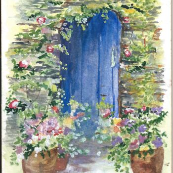Pintura titulada "porta-florida.jpg" por Isabel Alfarrobinha, Obra de arte original, Acuarela