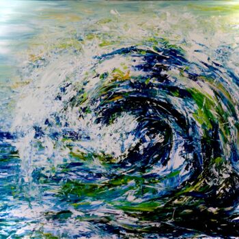 Peinture intitulée "The wave" par Isabel Ferrer, Œuvre d'art originale, Acrylique