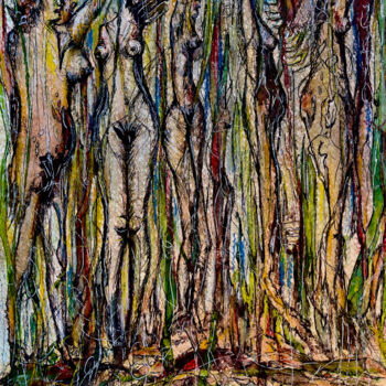 Schilderij getiteld "woman’s collection" door Isabel Ferrer, Origineel Kunstwerk, Aquarel