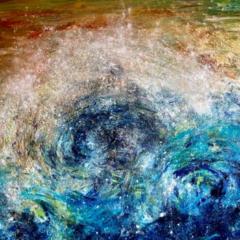 Pittura intitolato "Galaxy" da Isabel Ferrer, Opera d'arte originale, pigmenti
