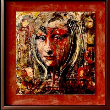 Painting titled "A Shadow  of Mona L…" by Isabel Ferrer, Original Artwork, Collages