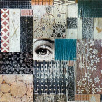Collages titulada "mon oeil!" por Isabel Kehr, Obra de arte original
