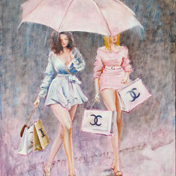 Картина под названием "Shopping chez Chanel" - Isabel Mahe, Подлинное произведение искусства, Масло Установлен на Деревянная…