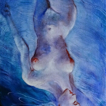 Картина под названием "Eaux profondes" - Isabel Mahe, Подлинное произведение искусства, Масло Установлен на Деревянная рама…