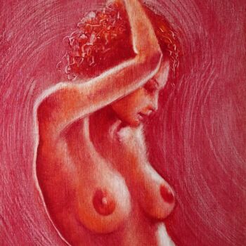 Peinture intitulée "La Panthère rose" par Isabel Mahe, Œuvre d'art originale, Huile