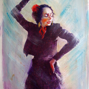 Картина под названием "Flamenco" - Isabel Mahe, Подлинное произведение искусства, Масло