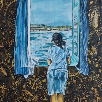 Peinture intitulée "Interpretación Dali" par Isabel Sanz Moreno, Œuvre d'art originale, Pigments