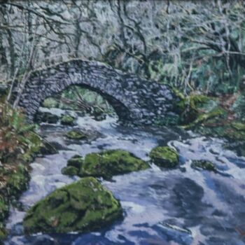 Painting titled "Río Cantabria" by Isabel Sanz Moreno, Original Artwork, Oil