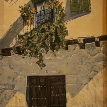 Painting titled "Casa Candeleda" by Isabel Sanz Moreno, Original Artwork, Oil