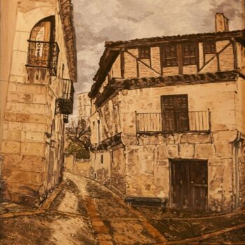 Malerei mit dem Titel "pedraza" von Isabel Sanz Moreno, Original-Kunstwerk, Öl