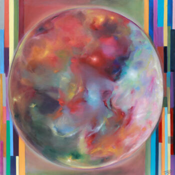 Pintura intitulada "Universo interior" por Isabel Tapias, Obras de arte originais, Óleo