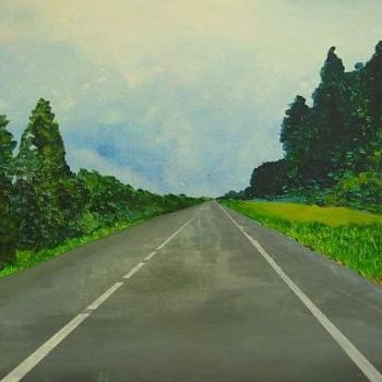 Malerei mit dem Titel "Route 447" von Isabel Torres Torrado, Original-Kunstwerk, Öl