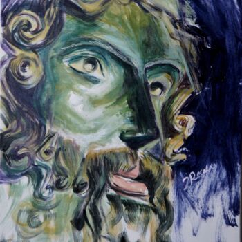 Pintura titulada "Eroe greco ll" por Isabel Zuniga Recalde, Obra de arte original, Oleo Montado en Bastidor de camilla de ma…