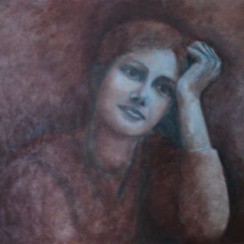 Pittura intitolato "penso" da Isabella Cervia, Opera d'arte originale