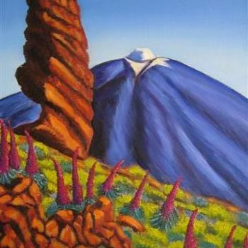 Painting titled "Teneriffa El Teide…" by Isabel Degen, Original Artwork, Oil