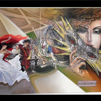 Pintura titulada "Carnevale veneziano" por Isabela Seralio, Obra de arte original, Oleo