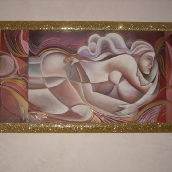 Ζωγραφική με τίτλο "L'abbraccio-olio su…" από Isabela Seralio, Αυθεντικά έργα τέχνης