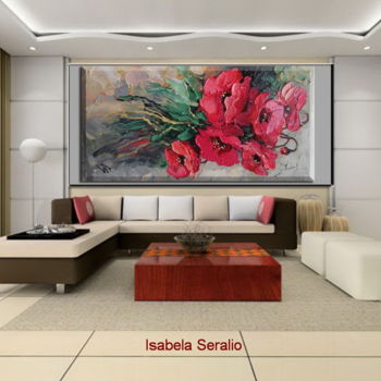 Malarstwo zatytułowany „flori” autorstwa Isabela Seralio, Oryginalna praca, Olej