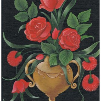Pittura intitolato "bouquet-d-amour.jpg" da Isabelle, Opera d'arte originale