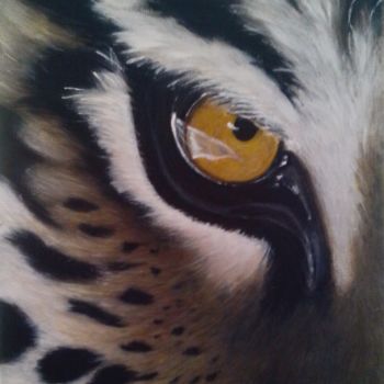 Dessin intitulée "l-oeil-du-tigre.jpg" par Isabelle, Œuvre d'art originale