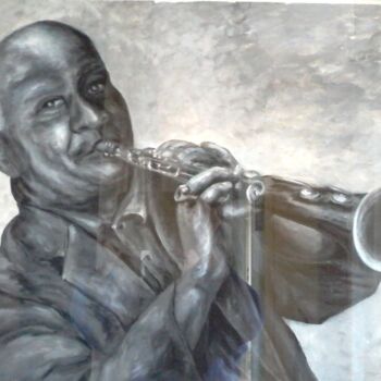 Peinture intitulée "Sidney Bechet" par Isabelle Blanc, Œuvre d'art originale, Acrylique