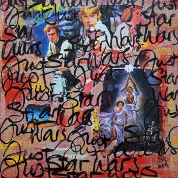 Colagens intitulada "Just star wars" por Isabelle Blondel, Obras de arte originais, Colagens