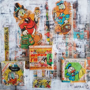 Collages titled "Just Picsou" by Isabelle Blondel, Original Artwork, Collages