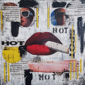 Collages titled "Hot" by Isabelle Blondel, Original Artwork, Collages