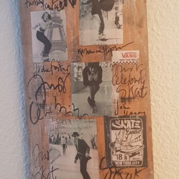 Collages intitulée "Celebrity skate" par Isabelle Blondel, Œuvre d'art originale, Collages