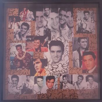 Collages titled "Just Elvis" by Isabelle Blondel, Original Artwork, Collages