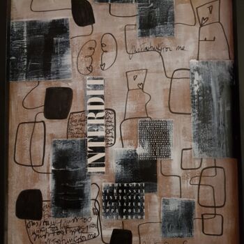 Pittura intitolato "Just too Funky for…" da Isabelle Blondel, Opera d'arte originale, Collages