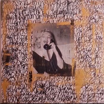 Collages intitulée "Just Norma Jean" par Isabelle Blondel, Œuvre d'art originale, Collages
