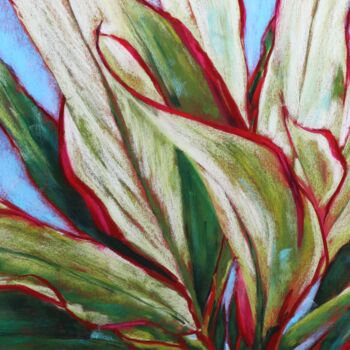 Painting titled "belle plante" by Isabelle Boccalini, Original Artwork, Pastel