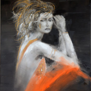 Painting titled "alice" by Isabelle Bossuyt, Original Artwork, Oil