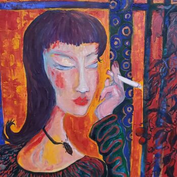 Pintura titulada "LÉONNE" por Isabelle Brisset, Obra de arte original, Oleo