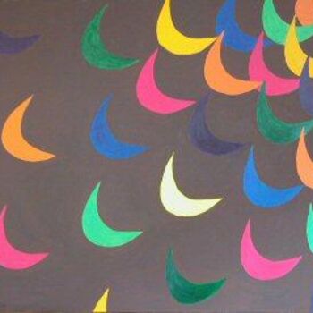 Malerei mit dem Titel "Lunes" von Isabelle C. Bruggimann, Original-Kunstwerk, Acryl