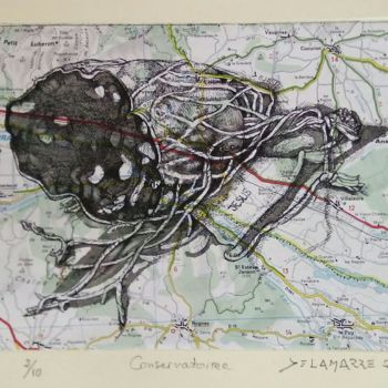 Gravures & estampes intitulée "CONSERVATOIRE" par Isabelle Delamarre, Œuvre d'art originale, Eau-forte