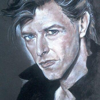 Dessin intitulée "David Bowie 1984" par Isabelle Derangere, Œuvre d'art originale, Pastel