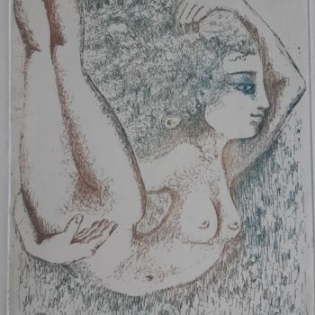 Gravures & estampes intitulée "Liberté" par Isabelle Desaulty, Œuvre d'art originale, Eau-forte