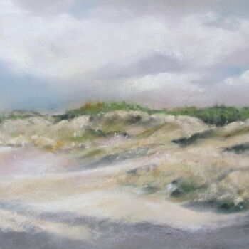 Schilderij getiteld "Dune de la plage du…" door Isabelle Douzamy, Origineel Kunstwerk, Pastel