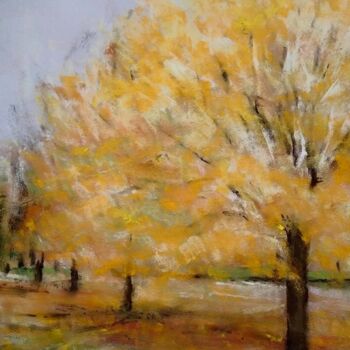 Drawing titled "L’automne" by Isabelle Douzamy, Original Artwork, Pastel